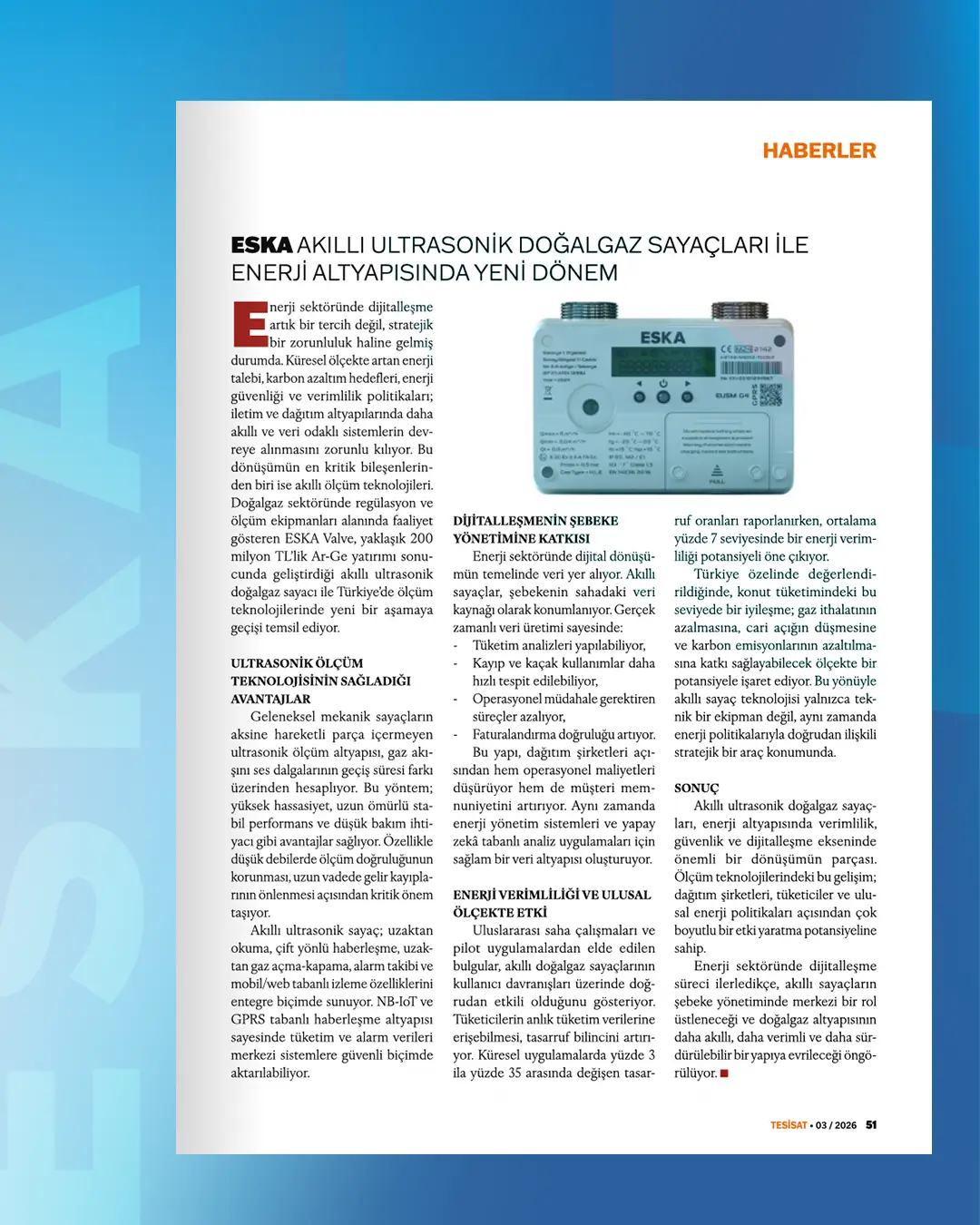 Eska Valve News: Tesisat Dergisi